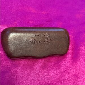 Roots kids Brown Leather Glasses Case